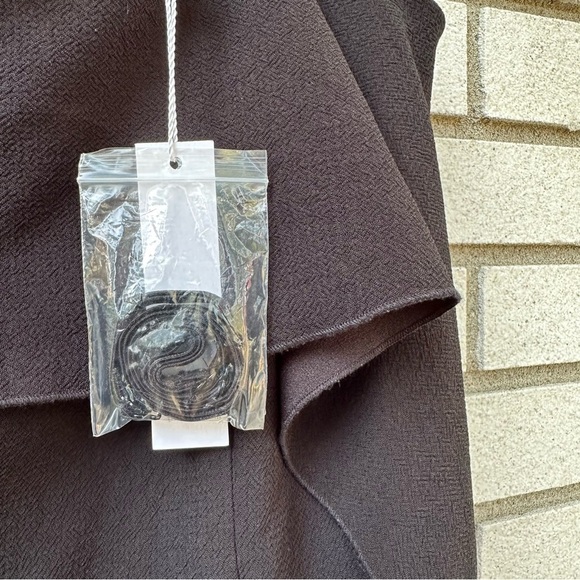 NWT Trina Turk Noir Black Strapless Crepe Ruffle Sheath Cocktail Wedding Dress - Picture 12 of 16